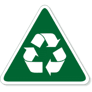 6" x 6" Triangle Recycle Decal