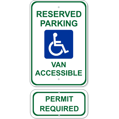 Van Accessible Handicap Sign Bundle