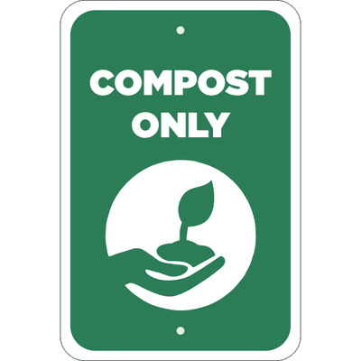 Vertical Compost Only Conserve Sign