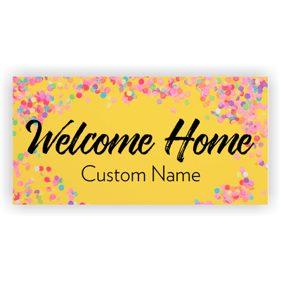 Welcome Home Confetti Banner - 3' x 6'