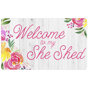 Welcome to My She Shed 6" x 10" Floral Sign