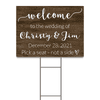 Wooden Welcome Wedding Yard Sign
