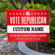 Custom Vote Republican Political Yard Sign