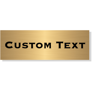 Custom Single Line 1" x 3" Brass Plate