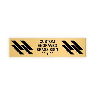 Horizontal Engraved 1" x 4" Heavy Brass Signs 