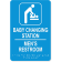 Braille Baby Changing Station 9" x 6" Men's Room Sign