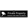 Engraved Private Property 2" x 8" Surveillance Sign