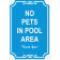 Pets in Pool Engraved Plastic Sign | 18" x 12"