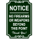 No Firearms 18" x 12" Ornate Sign