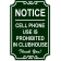 Cell Phone Ornate Engraved Plastic Sign | 18" x 12"