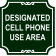 Ornate Cell Phone Area Engraved Plastic Sign | 12" x 12"