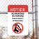 Vertical No Weapons or Hunting Sign