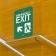 Vertical Forward Left Arrow Emergency Exit Sign