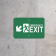 Horizontal Down Left Arrow Emergency Exit Sign