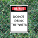 Vertical Warning Do Not Drink the Water Sign