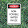 Vertical Non-Potable Water Warning Sign