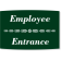Floral Engraved Plastic Employee Entrance Sign | 6" x 8"