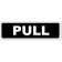 Pull Horizontal 1.5" x 5" Aluminum Sign
