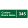 Raised Letters Scroll Corner 3" x 10" Room Name and Number Sign