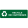 Engraved Ink Cartridge 3" x 10" Recycle Sign