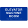 Elevator Machine Room 4" x 8" ADA Sign 