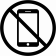 6" Round No Cell Phone Die Cut Vinyl Decal