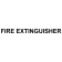 1" x 12" Horizontal Fire Extinguisher Cut Vinyl Decal