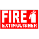 Fire Extinguisher Engraved Plastic Sign | 4" x 8"