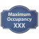 Maximum Occupancy Blue Texture 6" x 8" Acrylic Sign 