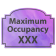 Maximum Occupancy Purple Texture 6" x 8" Acrylic Sign 