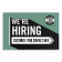 Custom Green We're Hiring Yard Sign
