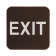 Brown Exit 6" x 6" ADA Braille Sign