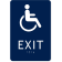 Handicap Exit 9" x 6" ADA Sign