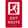 Exit Route Icon 10" x 6" ADA Sign