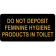 Do Not Deposit Feminine Products In Toilet Engraved Plastic Sign | 4" x 8"