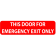 Emergency Exit Only 2" x 8" Sign