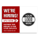 Custom Logo We're Hiring Yard Sign In Red