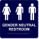 ADA Compliant 10" x 10" Gender Neutral Restroom Sign