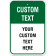 Custom 6 Line Text Green Background 18" x 12" Aluminum Sign