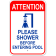 Attention Please Shower 18" x 12" Aluminum Sign 