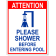 Attention Please Shower 8" x 6" Full Color Sign 