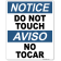 Bilingual Notice Do Not Touch Color Sign 10" x 8"