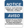 Bilingual Notice Enter At Your Own Risk 18" x 12" Aluminum Sign