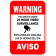 Bilingual Warning Surveillance 18" x 12" Aluminum Sign 