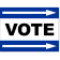 Blue Vote Right Arrow Yard Sign | 18" x 24"