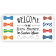 Bow Ties 3" x 6" Baby Shower Banner