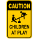 Caution Children at Play 18" x 12" Aluminum Sign