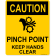 Caution Pinch Point 10" x 8" Full Color Sign