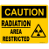 Caution Radiation Area Restricted 8" x 10" Full Color Sign