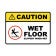 Wet Floor Caution Sign - Slippery When Wet - Aluminum or Plastic 